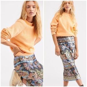 FREE PEOPLE Orange Zest Pullover Size S